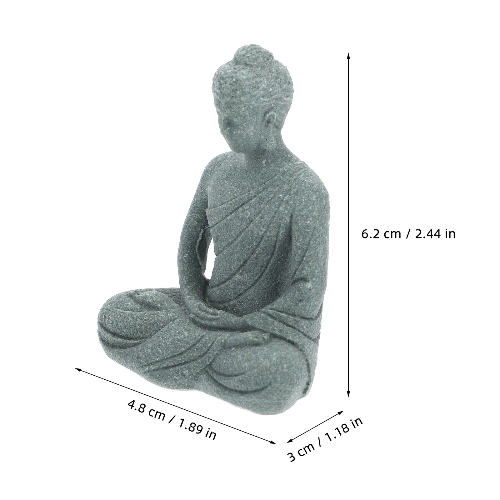Mini Buddha Statue Resin Aquarium Decor Small Fish Tank Buddha Underwater Buddhist Sculpture Desktop Garden Decoration - view 6