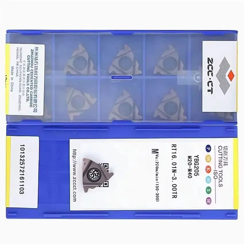 

ZCC.CT RT16.01N-3.00TR YBG205/RT16.01W-3.00TR YBG205/RT16.01N-3.00TR YBG201/RT16.01W-3.00TR YBG201 Твердосплавные резьбовые пластины с ЧПУ