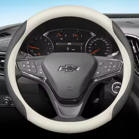 Leather Car Steering Wheel Cover for Chevrolet Chevy Blazer Monza Menlo Malibu Sonic 2011 2012 - 2022 2023 2024 Accessories