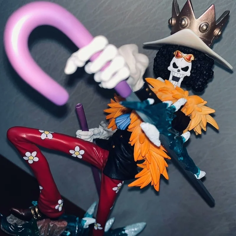

33cm Anime ONE PIECE Figure Brook Action Figures Pvc Burukku Statue Desktop Ornamen Collection Model Toys Gifts