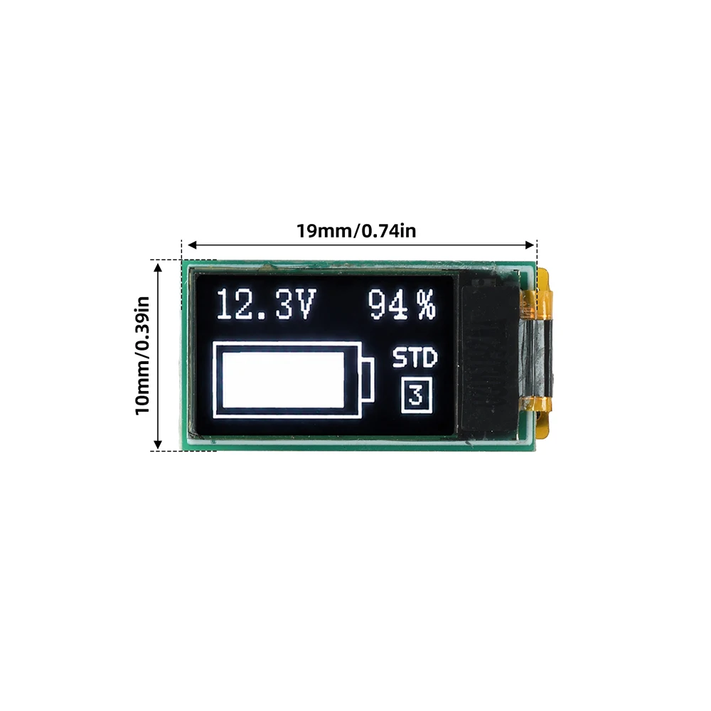 DC 0-30V Ultra-Dünnes Digitales Voltmeter & Batteriemessgerät 0,5-Zoll-OLED-Display Spannungstester 1-6S Einstellbarer Batterie-Ladestandsprüfer – Detail 15