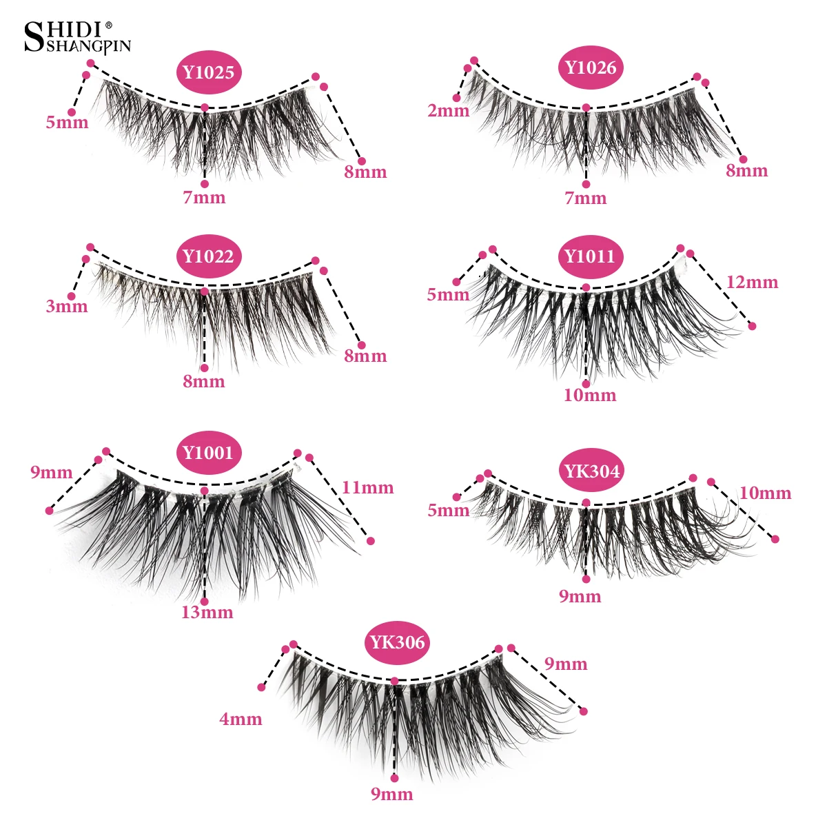 3/10 Pairs Half Eye False Eyelashes Natural Faux Mink Lashes Makeup Fluffy Curly Fake Eyelash Extension Soft 3D Cat Eye Lashes