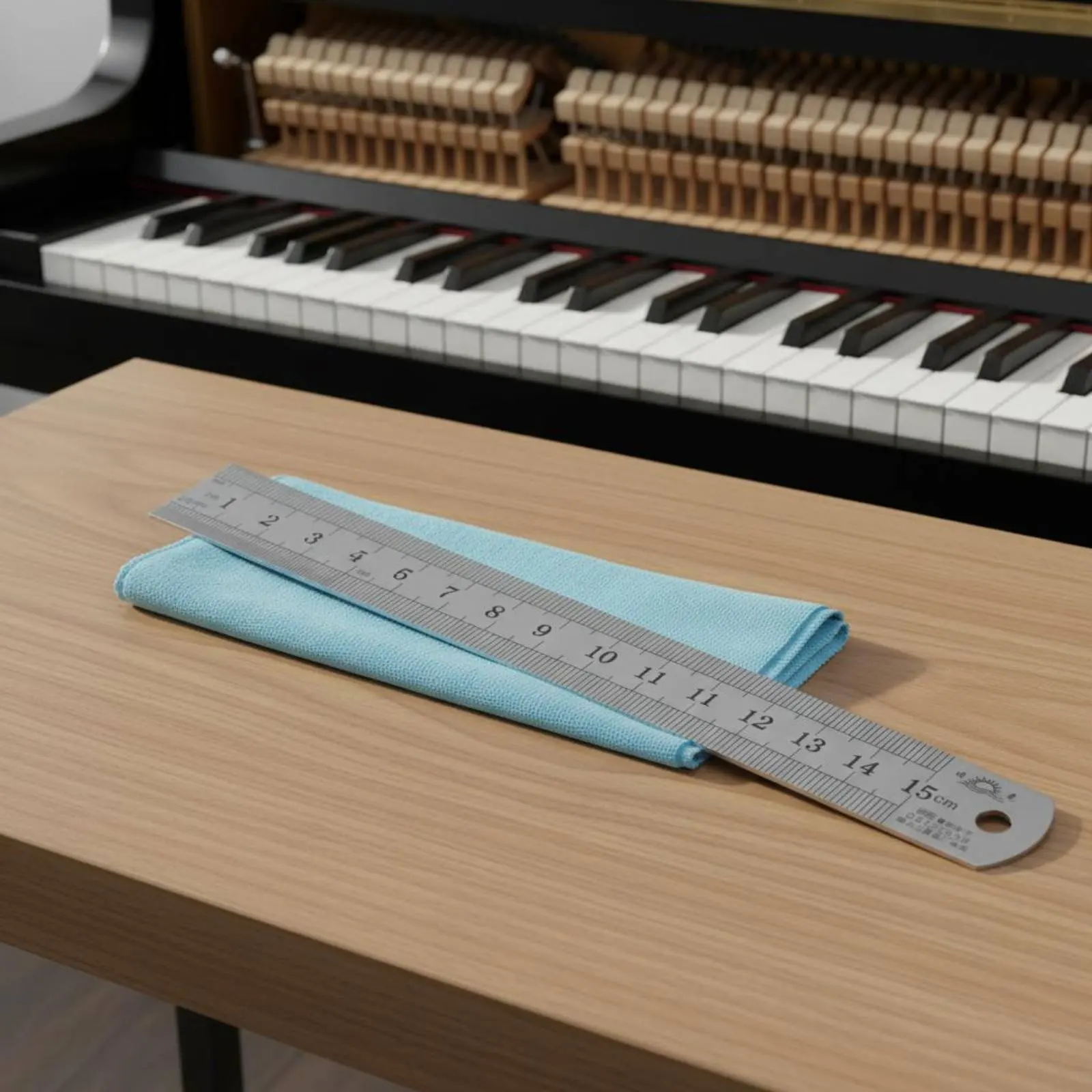 Piano Key Leveling Ruler Acrylic Key Level Stick Keyboard Leveling Tool Easy to Read Scale for Tuners