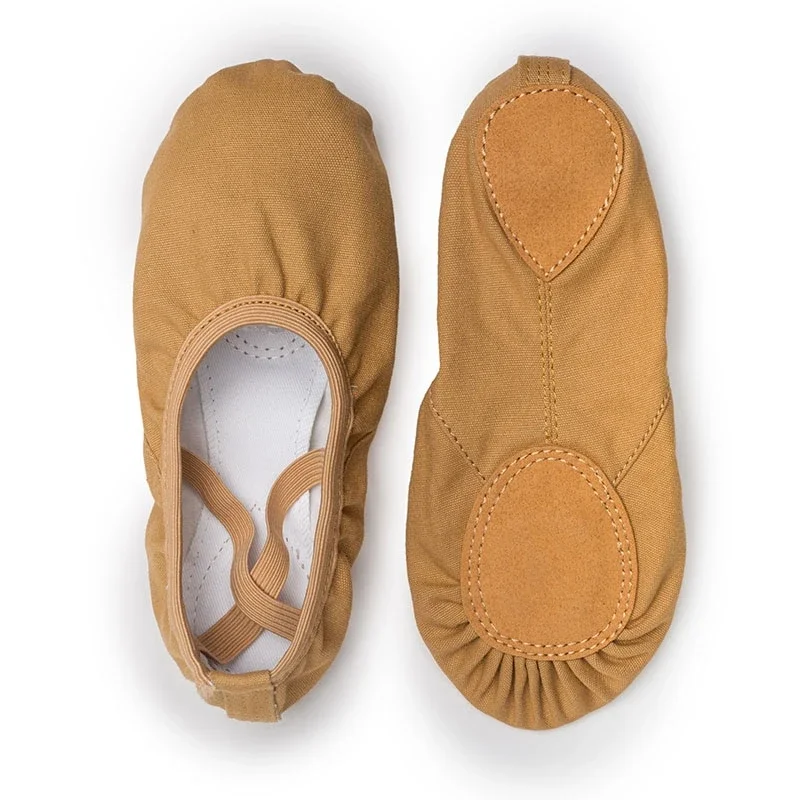 Zapatillas de Ballet de lona para mujer y niño, zapatillas de baile de suela suave, profesionales y de entrenamiento