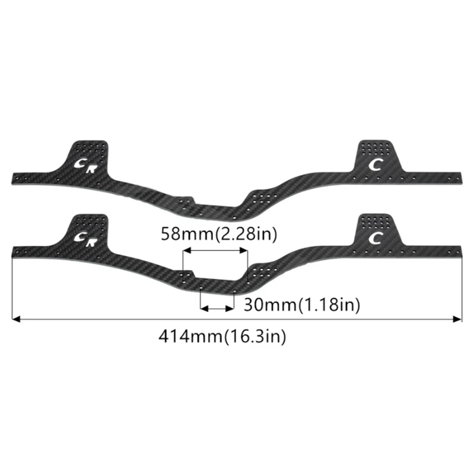 RED SPIDER LCG Carbon Fiber Chassis Kit Frame Girder for 1/10 RC Crawler Axial SCX10 & SCX10 II 90046 Upgrade Parts
