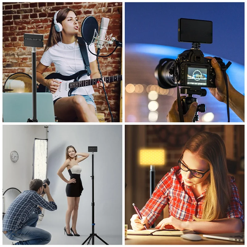 RGB LED الهاتف Selfie Light 3000Mah بطارية قابلة للشحن فيديو ملء الضوء RGB فيديو ملء الضوء LED فيديو ملء الضوء