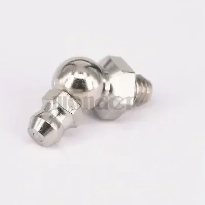 M5 M6 M8 M10 M12 M14 M16 1/8" BSPP 1/4" Male 45/90 Degree Stainless Steel Grease Zerk Nipple Fitting For Gun