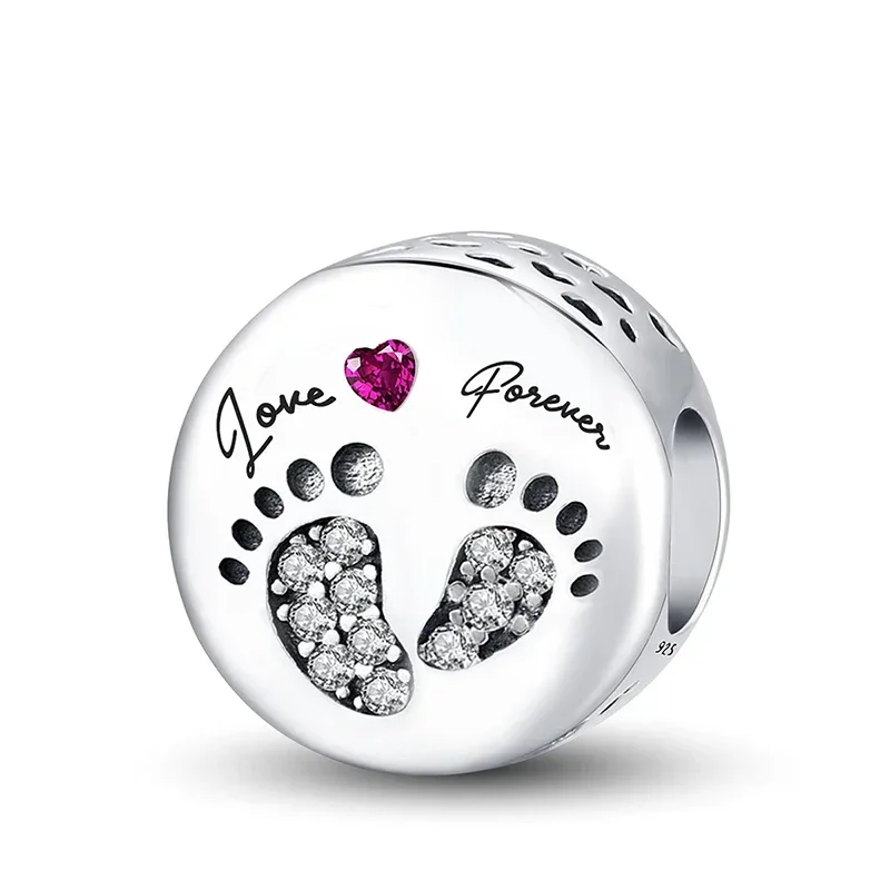 925 Sterling Silver Love Heart Bouquet Mom Safety Chain Charms Bead Diy Bracelet Bangle Making Gift Of High Quality Fine Jewelry