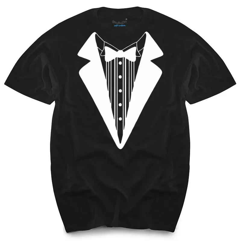 TUXEDO Funny Tshirt Mens s Kids Fancy Dress Birthday Bow Tie Joke Novelty Suit Gift Present Tee Shirts