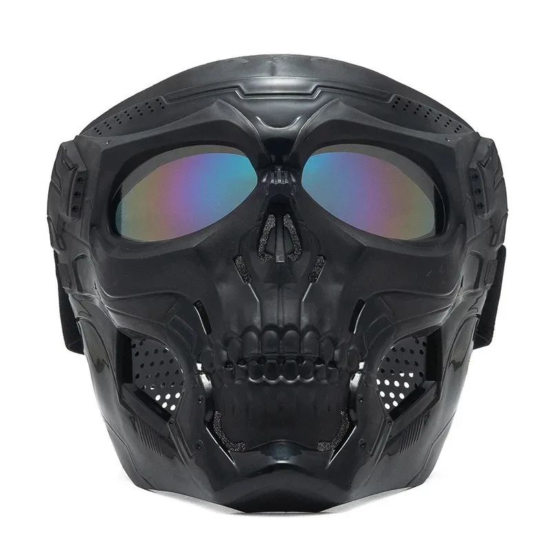 

Motorcycle Skull Mask Wind Goggles Outdoor Sports Riding Glasses Halloween Props Windproof Tactical Mask 2025 New