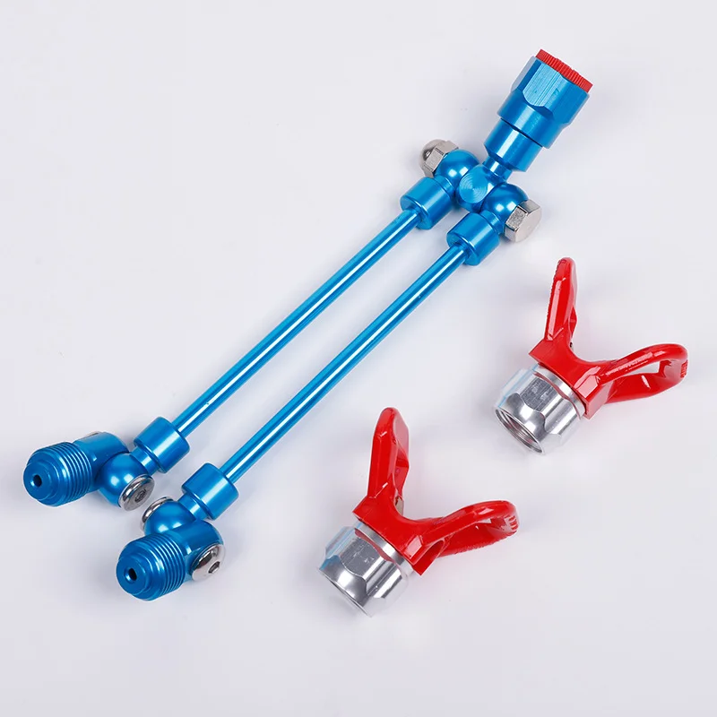 Dual Head Spray Wand for Airless Paint Sprayer, Adjustable Double Nozzle Extension Pole, Professional Painting Tool Accessories