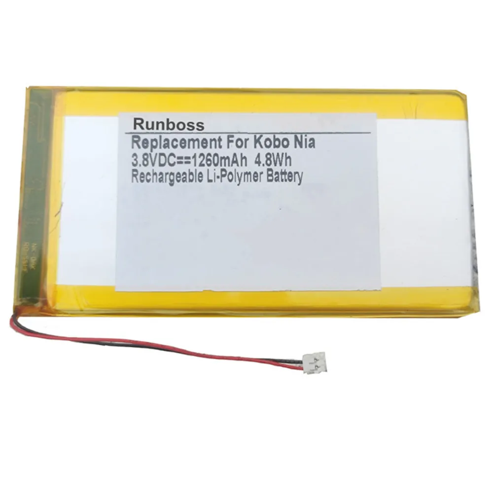 EVE254385N 3.8V 1260mAh DR-KB16 for Kobo Nia N306 E-reader Battery EVE 254385N