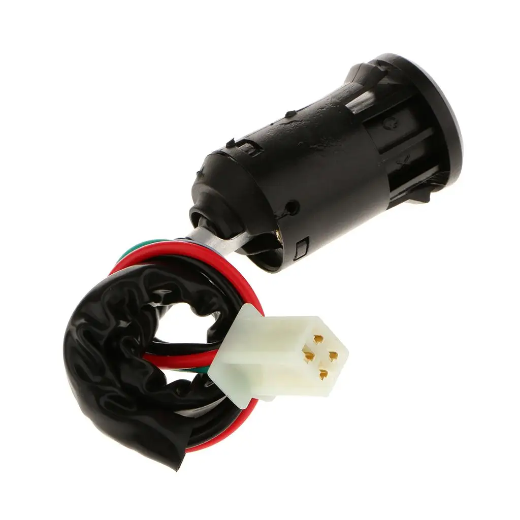 Ignition Key Scooter ATV Moped Kart Electric Motorcycle Switch Lock 4 Wire