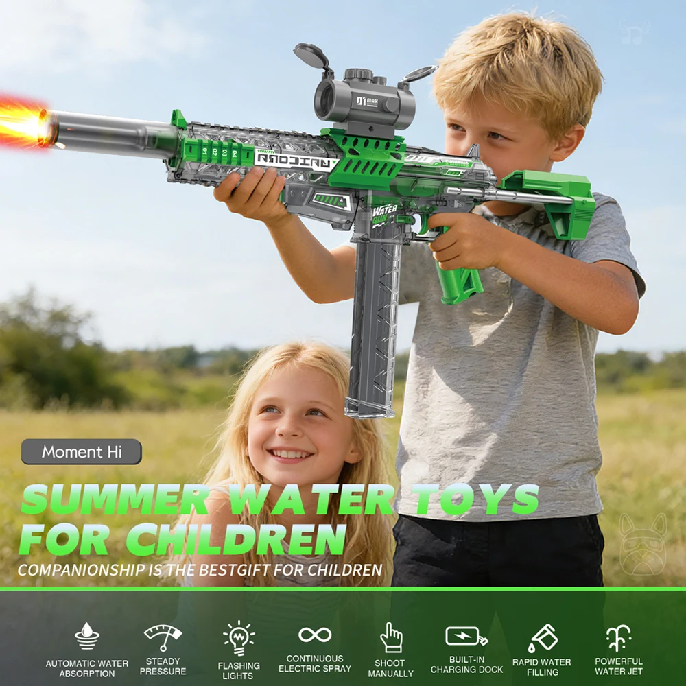 2026 New MK9 Electric Water Guns For Adults Powerful Squirt Automatic Water Suction Water Blasters Summer Outdoor Beach Toy Gift