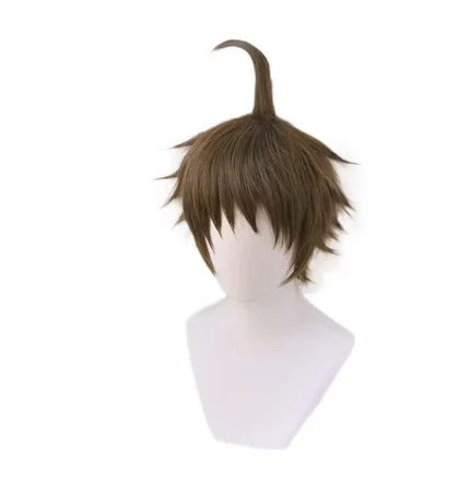 Danganronpa Hinata Hajime Wig Cosplay Costume Super Dangan Ronpa 2 Heat Resistant Synthetic Hair Carnival Party Wigs + Wig Cap