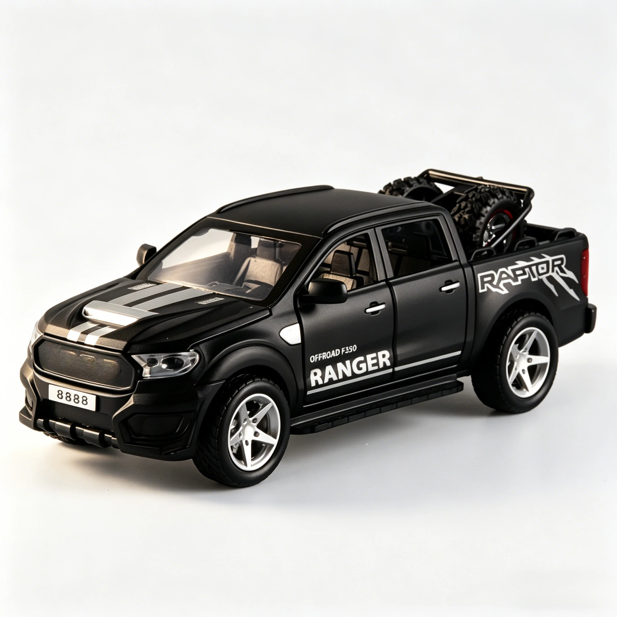

1:32 Raptor F350 Pickup Alloy Car Carry tires Off-Road Vehicle Toy Diecasts & Toy Vehicles Car Model Kids Toy Gifts