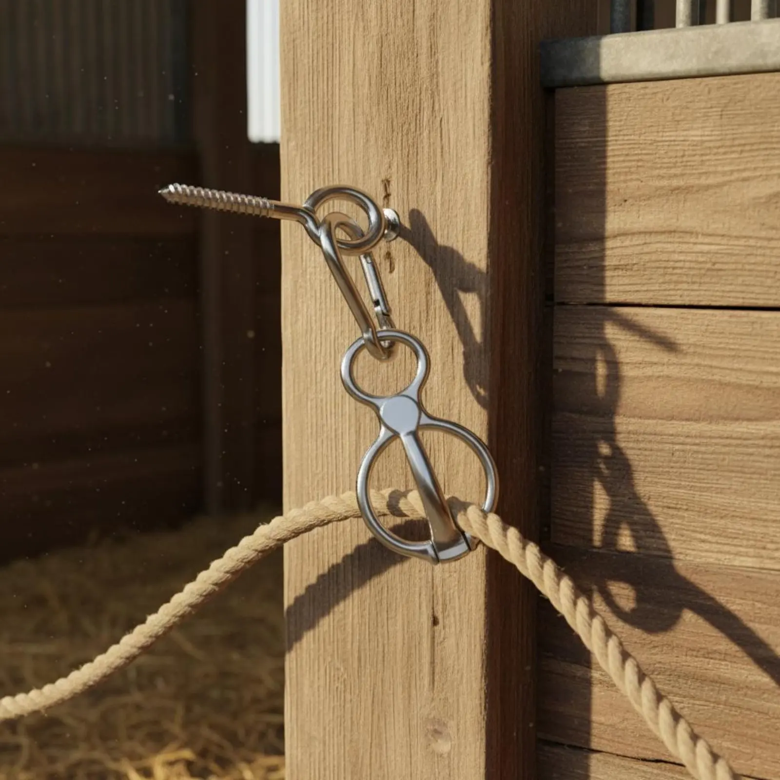 3 Pieces Stable Tie Buckle Reusable Stall Tether Clip Horse Tie Loop Heavy Duty Safety Horse Clip Portable for Barn