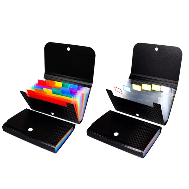 

Small File Wallet Receipt Folder A6 Accordion Folder 7-layer 13-layer File Case Waterproof with Self-adhesive Index Tabs