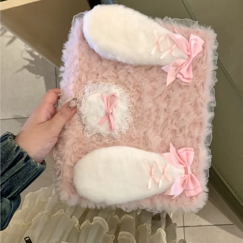 

For 2025iPad Air 11 iPad10th Generation 11th A16 9th Gen iPadPro11 4 5 6 10.9 12.9 13in M4 M2 M3 Cute Rabbit Plush Handmade Case