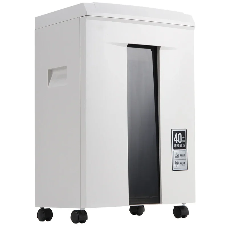 Upgrade 20L Electric Shredder 2*12mm High Power 5 Level Secret Continuous 40 Minutes Work Office Home Paper Grinder Crusher Dest