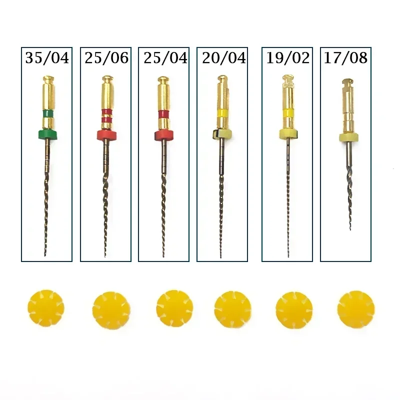 Eighteeth E-FLEX Gold 5pcs Dental Endodontic Rotary Files Heat-Activated Nickel-Titanium Files Dental Root Canal Files Materials