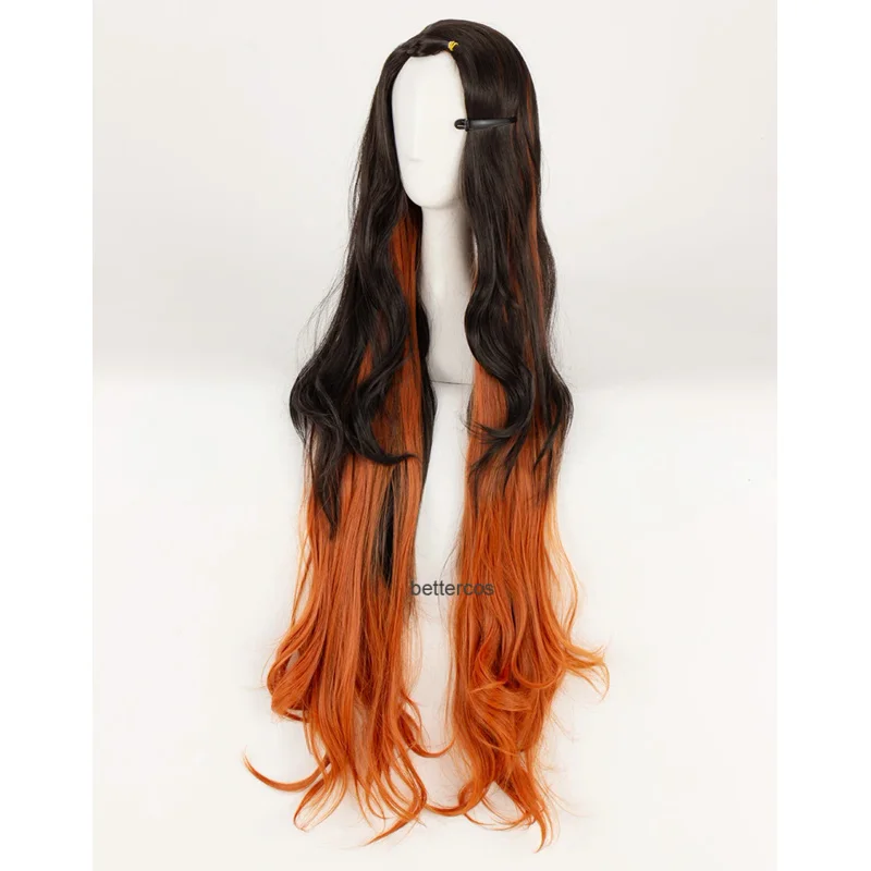 Demon Slayer: Kimetsu no Yaiba Nezuko Kamado Cosplay Wig Long Heat Resistant Synthetic Hair Wig Wig Cap