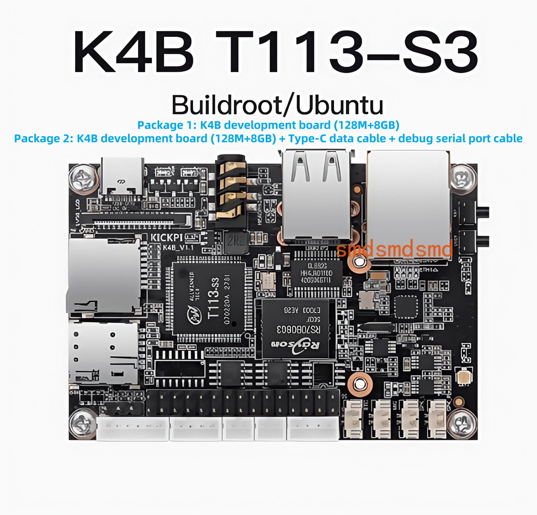K4B Allwinner T113-S3 development board Linux motherboard Allwinner embedded arm core board