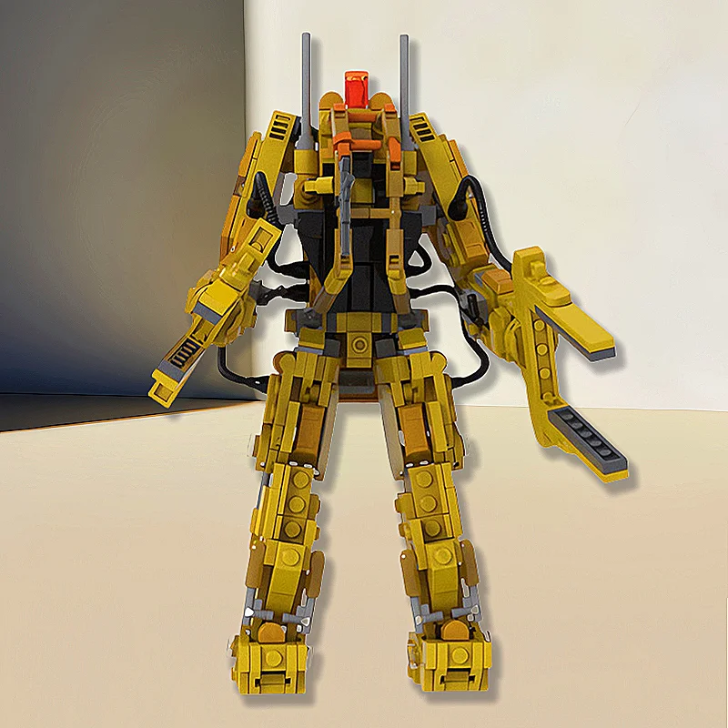 

576 шт. MOC желтый робот маленькие гранулы строительные блоки Alien Mecha игрушки для мальчиков подарок, подарок на день рождения