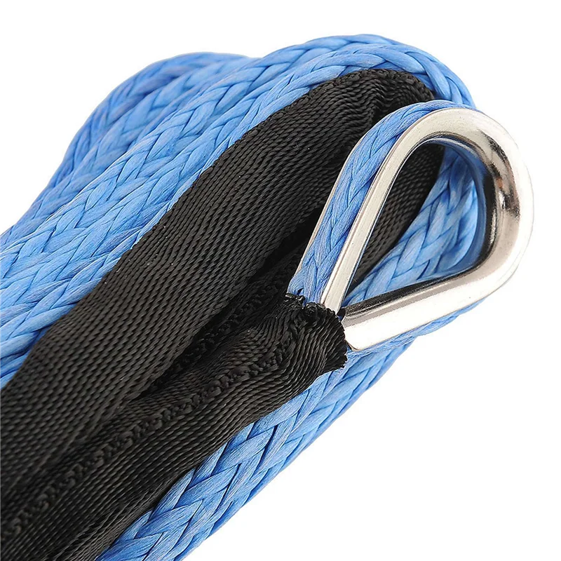 

Universall 4X 7700Lbs Electric Winch Rope Nylon Rope High Strength Fiber Rope 6Mmx15m Car Trailer Rope Trailer Belt