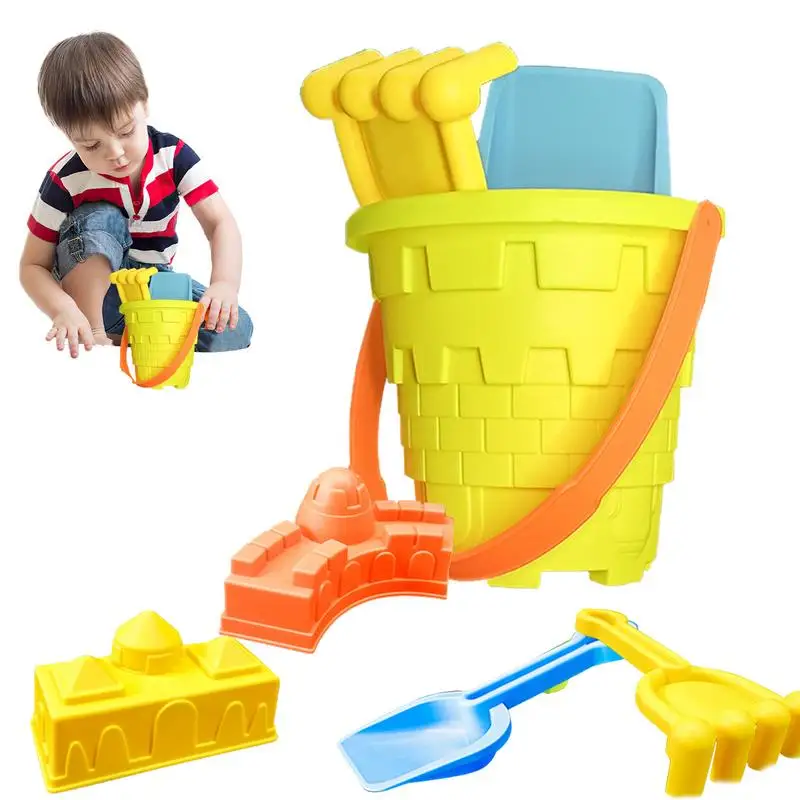 Sand Toys For Kids 5PCS Sand Castle Toys Funny & Summer Party Playsets For Kids Ages 3 Toddler Outdoor Activities Enhances Fine