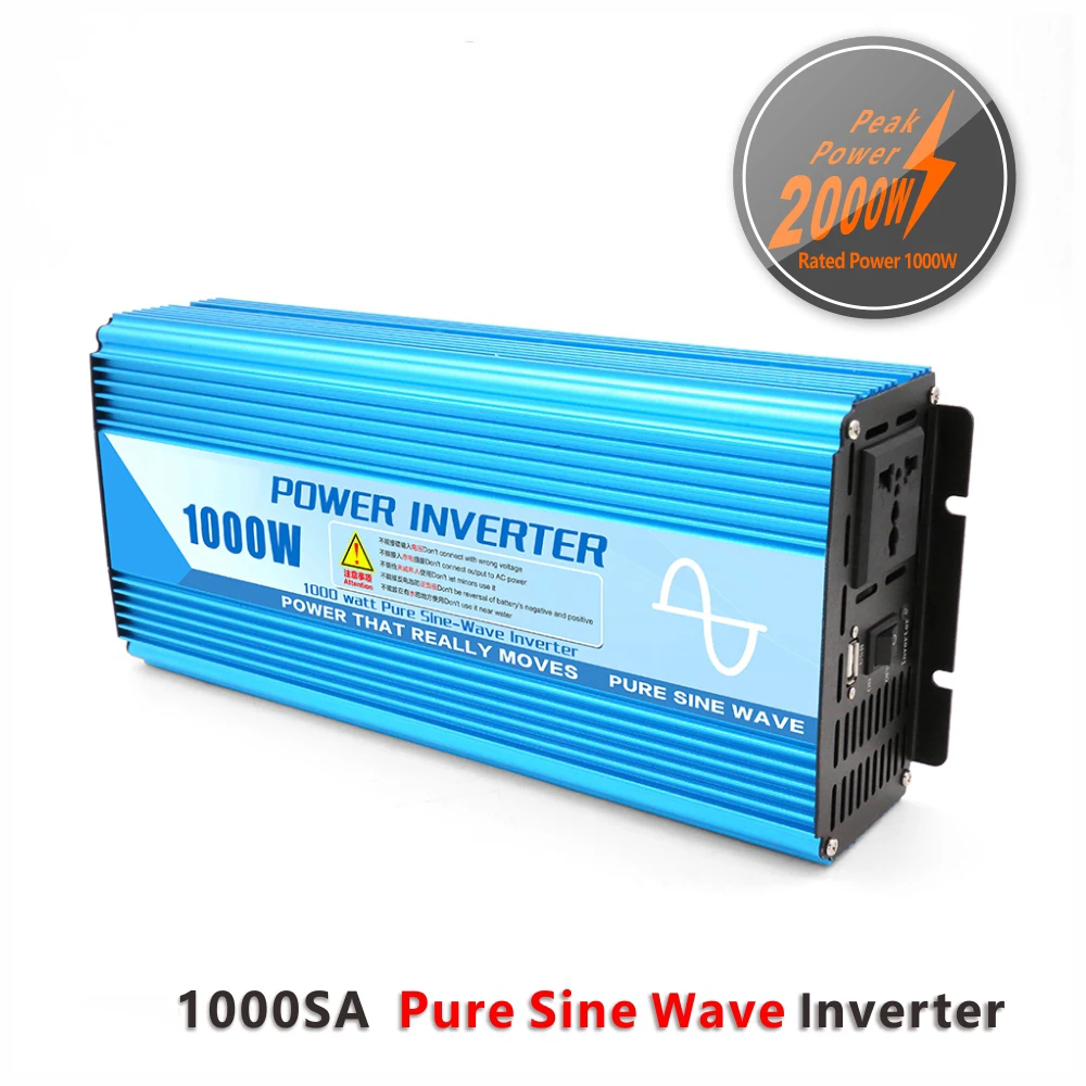 

Anern Pure Sine Wave Inverter 1000W 500W 300W Power DC 12v/24v To AC 220V Voltage Transformer Power Converter Solar Inverter