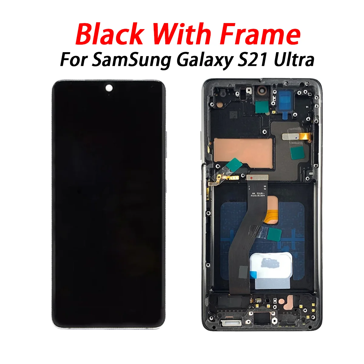 OLED S21U LCD For Samsung S21 Ultra G998F/DS G998B G998U Touch Screen With Frame Digitizer Assembly Screen Parts