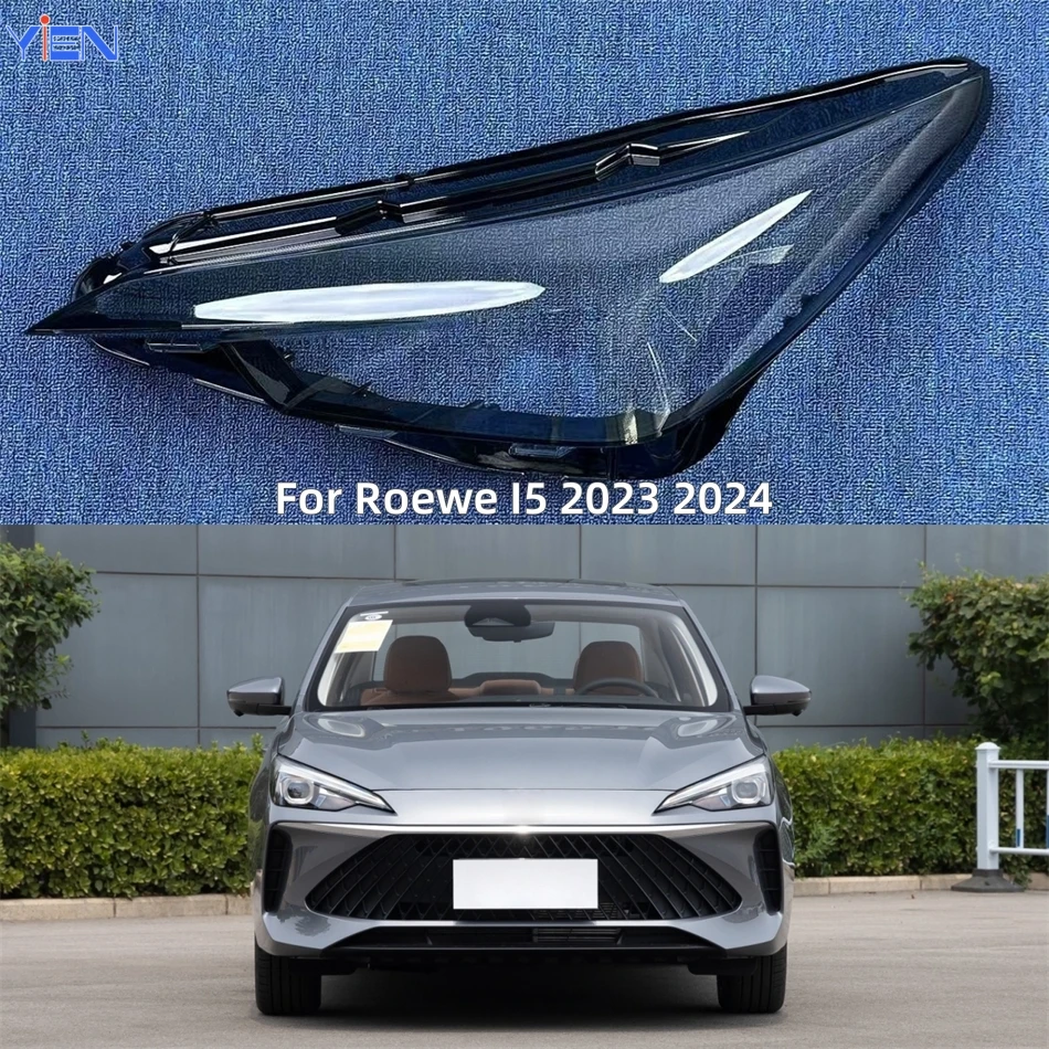 For Roewe I5 2023 2024 Auto Accessory Lampshades Lamp Shell Headlight Lens Car Front Headlight Lens Cover Lights Shell