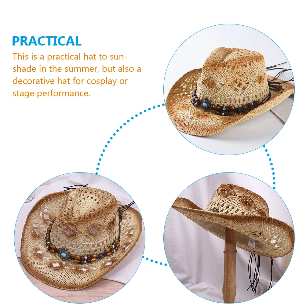 男性と女性のための麦わら帽子,屋外の帽子,大人のためのカウボーイコスチューム,夏