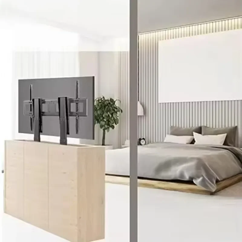 2026 Smart TV Rack Furniture Compact Motorized TV Lift Mechanism Stand Electric TV 65-100 Inch