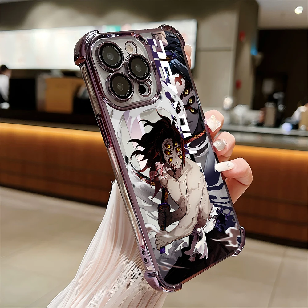 Funda de teléfono chapada para - Phone Accessories Demon Slayer reseña y precio