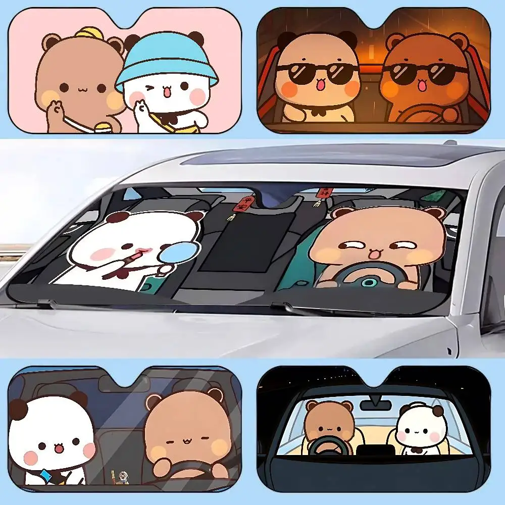 Anime B-BubuS D-DuduS Car Sunshade Window Sunshade Sunblock Front Windshield Hood Interior Front Baffle Double Sunshade
