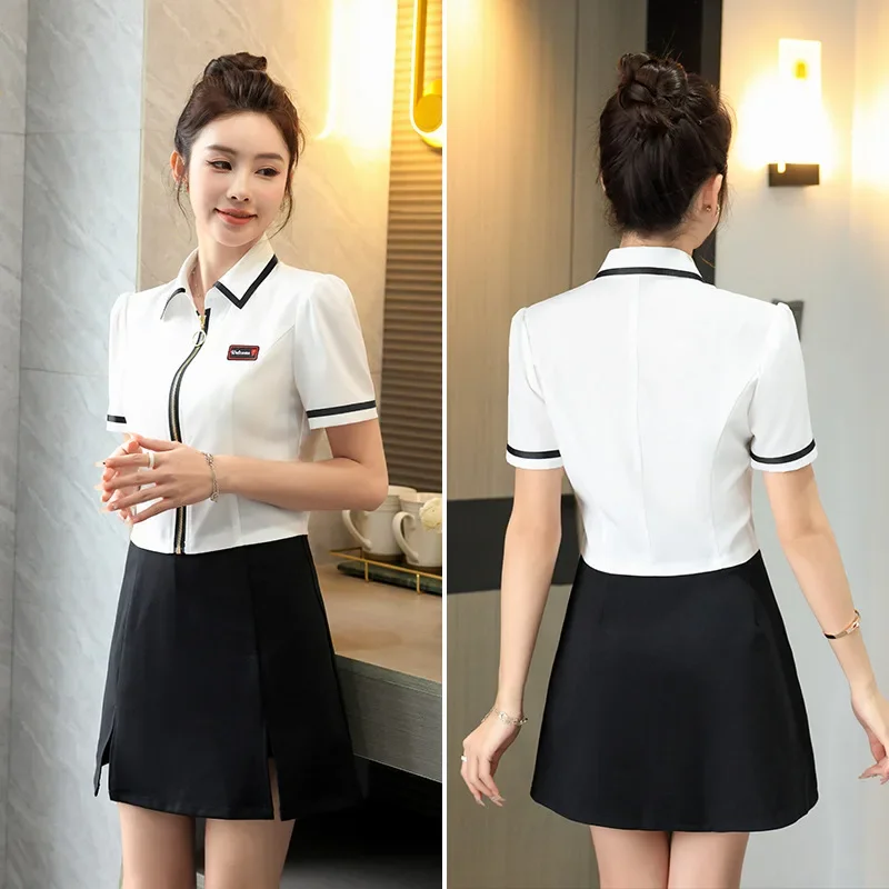 زي التجميل النسائي أزياء إدارة الجلد منتقي الأذن تدليك ملابس العمل للنساء على فني حمام القدم في الفندق S-3XL #2