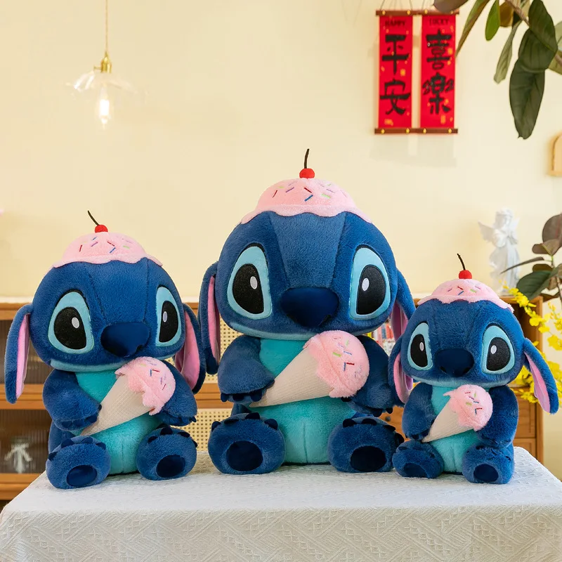 85cm Cake Ice Cream Stitch Toy Interstellar Baby Stitch Pillow Chubby Doll Pillow Birthday Holiday Gifts Bedroom Sofa Decoration