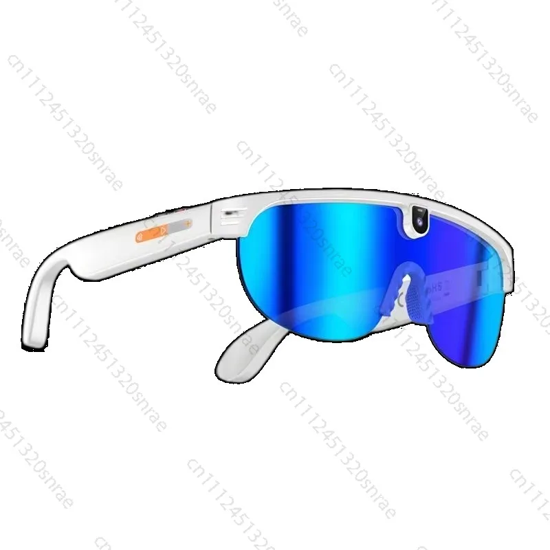 Men's Sports Smart Glasses with 1200P 8MP Camera 30H Music Function Three-in-one Lens Suitable for Riding