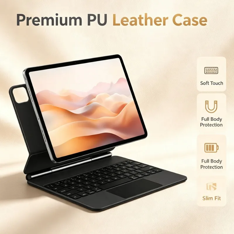 11.2 Inch Tablet Keyboard Case For Xiaomi Pad 7 Pad 8 Pad 8 Pro Magic Style Folio Cover Bluetooth Wireless Keypad Shell