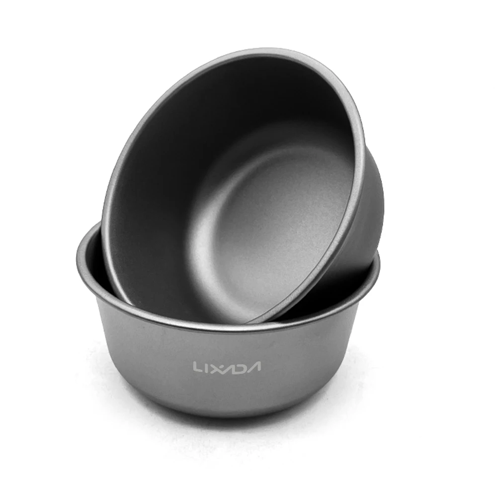 

Outdoor Pure Ti Picnic Bowl Portable Tableware Camping Travel Anti-Scald Instant Noodle Bowl