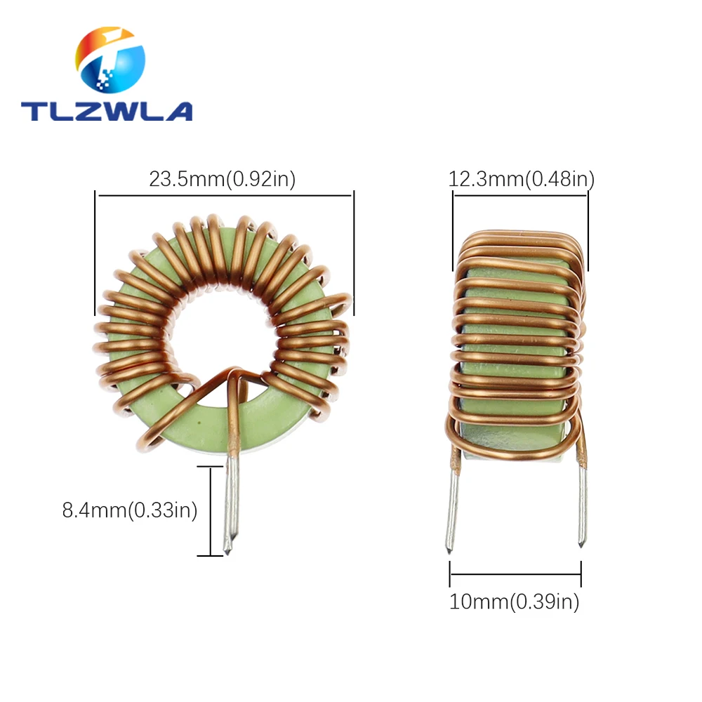 10PCS Toroid core Inductors 10A Winding Magnetic Inductance 47uH Inductor 8052B