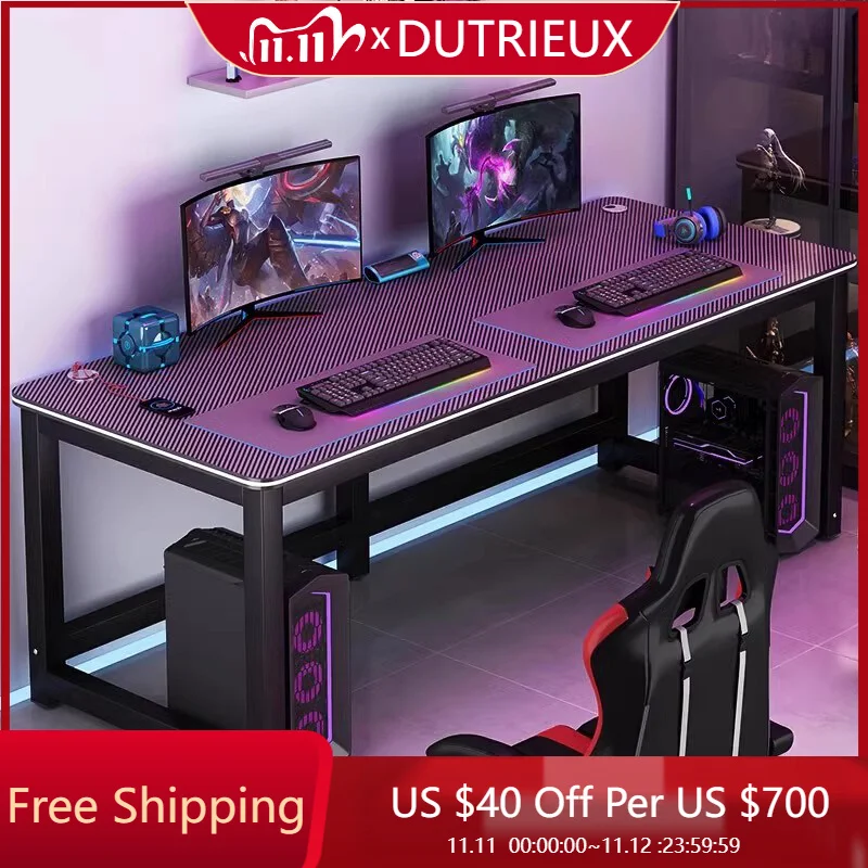 

Desktop Double Table Computer Desk Gaming Bedroom Ergonomic Luxury Table Modern Art Living Room Chinese Escritorios Furniture
