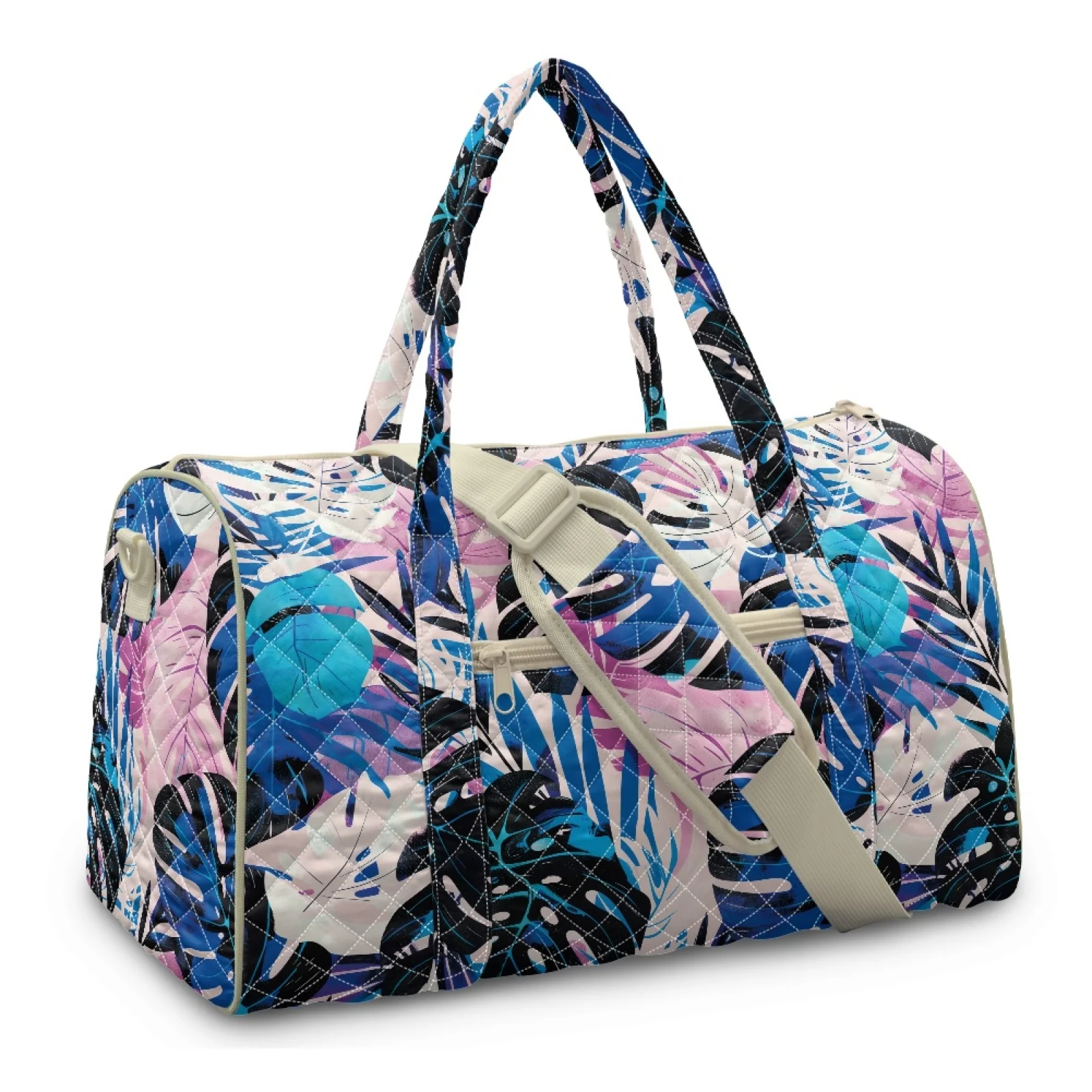 Coloranimal Tropical Leaves Portable Travel Bag for Sports Polyester Carry On Tote New Trend