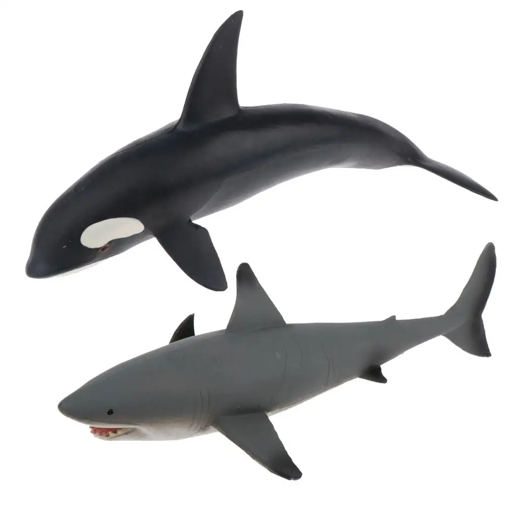 

Shark Figurines 2pcs Animal Figures, Easter Eggs Christmas Birthday Gift Party Favors