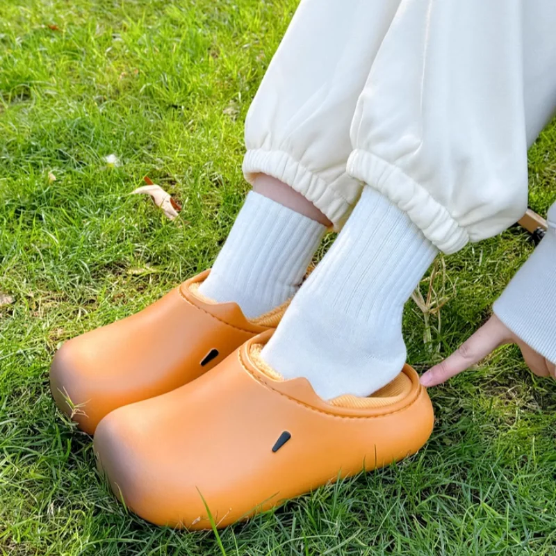 Capivara birkin sapatos com veludo bonito chinelos de algodão para mulheres inverno quente casa ao ar livre à prova dwaterproof água casal presente surpresa