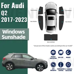 For Audi Q2 GA 2017 2018 2019 2020 2021 2022 2023 Car Sunshade Visor Front Rear Windshield Frame Curtain Side Window Sun Shade