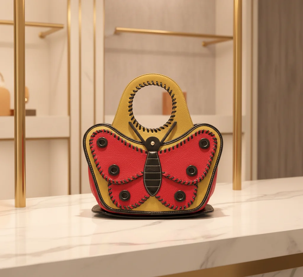 

Fashion Handbag for Women Unique Butterfly Design Personality Crafted Top Ladies Bag Large Capacity Personality Handbag Women