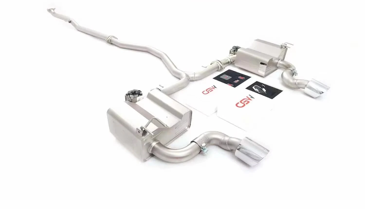 304 Stainless Steel Valvetronic Catback Exhaust Remote Control Mirror Polished 1.5mm Thick Fit For CIVIC